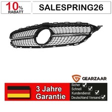 K&uuml;hlergrill Diamant passt f&uuml;r Benz W205 C205 15&ndash;18 Gl&auml;nzend Schwarz Schwarz