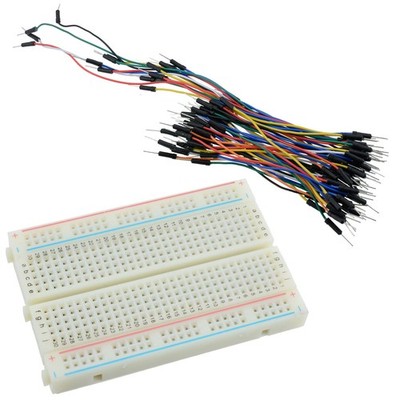 400 Point Solderless PCB Breadboard + 65pcs Jumper Wire Cables