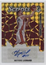 2019-20 Panini Mosaic Scripts Gold Prizm 22/25 Meyers Leonard #SC-MLN Auto 03il