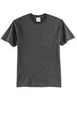 NEW-BLACK HEATHER-BLANK-50/50/PRE SHRUNK-T-SHIRT-IN STOCK-PORT & CO-ALL SIZES