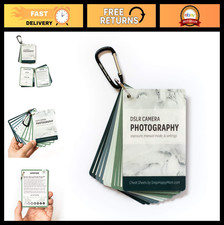 Photography Cheat Sheet Cards for DSLR Cameras - Quick Reference for Settings