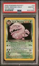 Dark Weezing 14/82 1st Edition Holo Rare Team Rocket