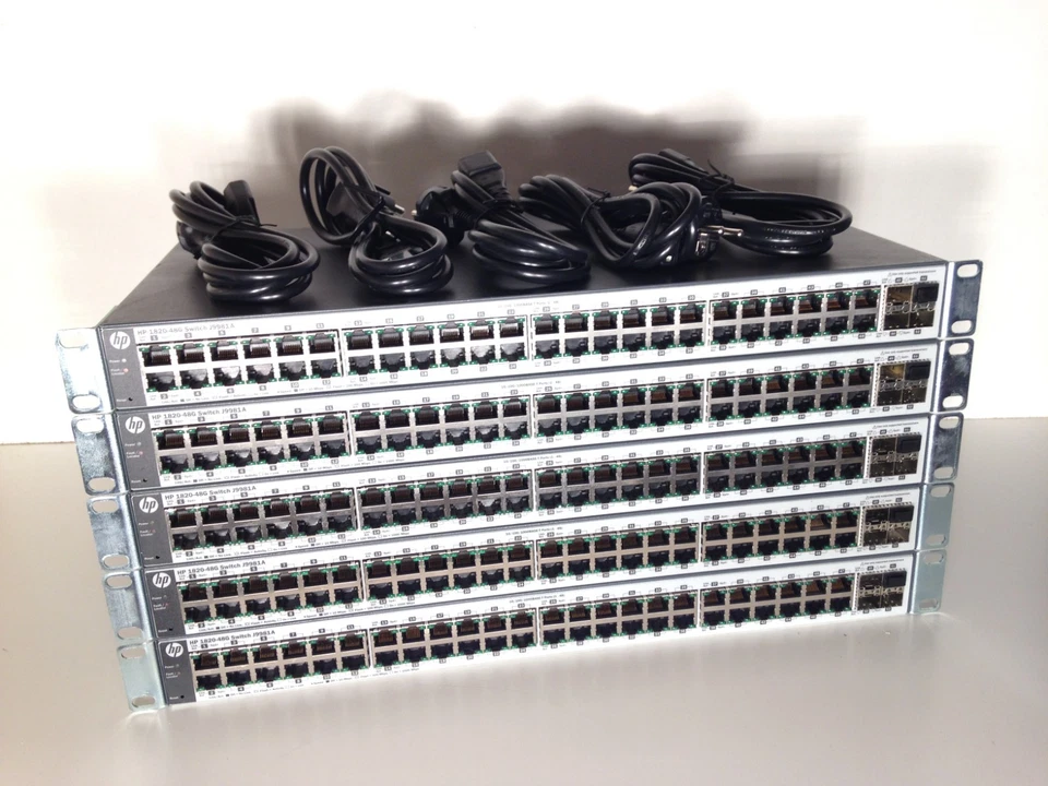 Lot de 5 Switchs commutateurs professionnel HP 1820-48G J9981A 48 ports gigabits - Photo 1/1