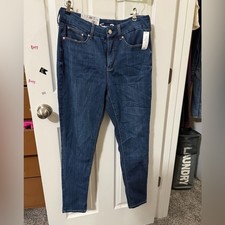 Seven7 Women's tummyless high rise slimming control panel skinny jeans size 10