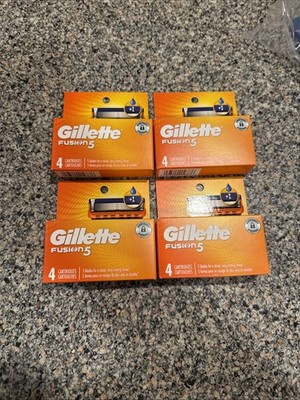 4 Gillette Fusion5 Razor Blade 4 ct. Refills, For Men, 5-Blade, 16 Total Refills