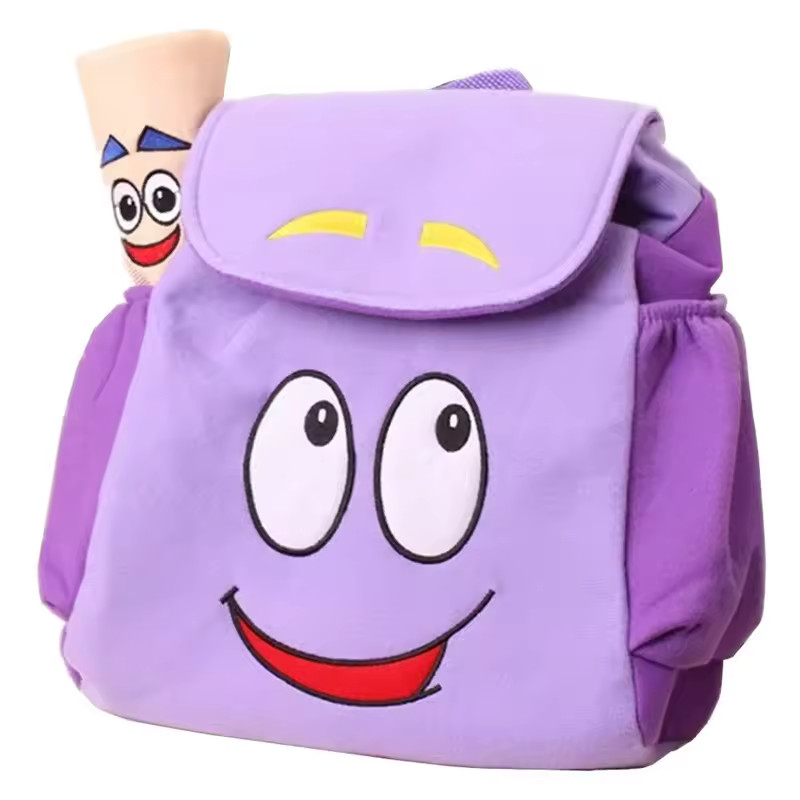 2025 Dora Explorer Backpack Rescue Bag with Map Toys Purple