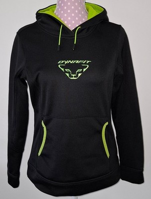 Dynafit Manaslu 8163 Damen Kapuzen Hoodie Pullover schwarz-grün Gr. S / 36 mega