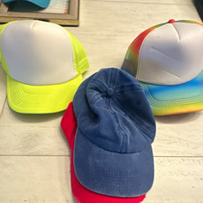 Lot of 6 Trucker Hats Mesh Back Multicolor One Size Unisex Adults