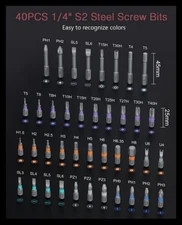 42in1 Magnetic Screwdriver Set, DIY Ratchet Screwdriver Set Multi Bit Magneti&*+