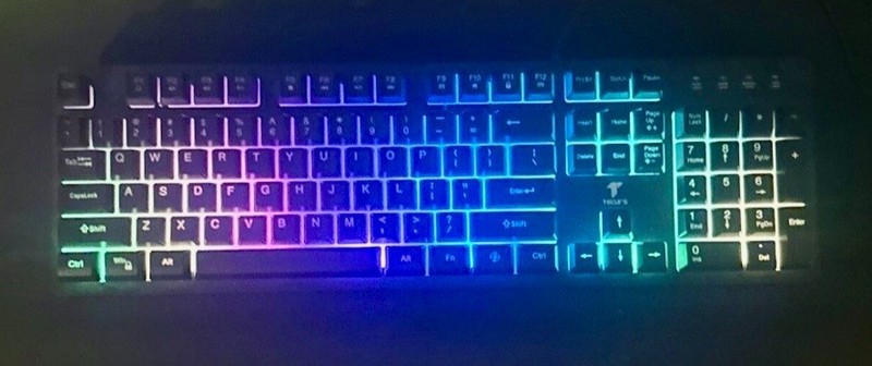 TECURS Gaming Keyboard w Multimedia & Anti-Ghosting Keys Membrane WK010 Wired