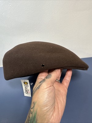 VTG Bailey Men's Hat 100% Wool XL Brown Paperboy Dadcore Grandpacore NEW