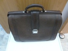 Arzttasche Doktortasche Aktentasche Lehrer Tasche Braun ca 45 x 40 x 20 cm