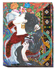 Bead Embroidery Kit "Girl s dreams" Stitching Handmade Beadwork