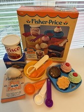 Fisher-Price Fun With Food Set 6502 Baking Fun 1987 Complete with Box