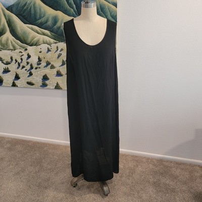 Womens Dress 2X Black Maxi Tank Dress Rayon Flowy Goth Minimalist Whimsigoth | eBay Womens Dress 2X Black Maxi Tank Dress Rayon Flowy Goth Minimalist Whimsigoth | eBay