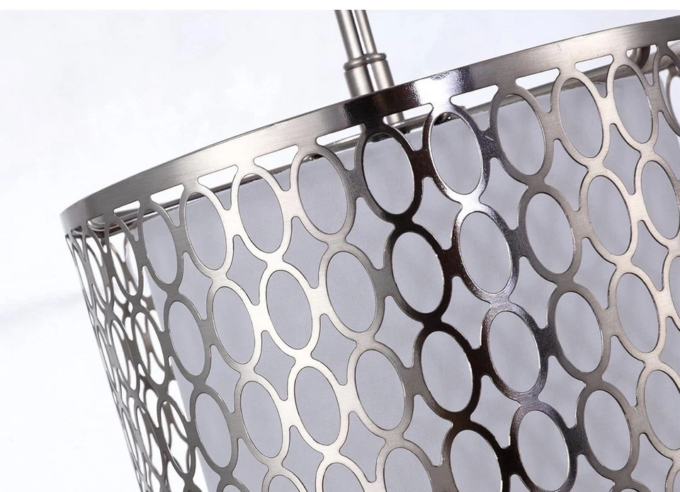 Woodbridge Iluminación Spencer 3 Luces Colgante Medio en Níquel Satinado - 16626STN Foto 4 de 4