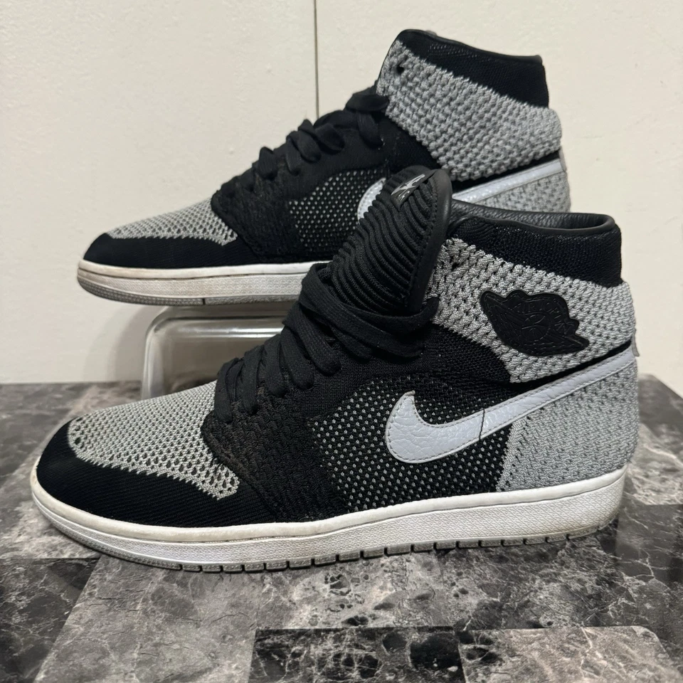Nike Air Jordan 1 ретро оригинальные Flyknit высокие тени 919704-003 размер 9,5 - Изображение 3 из 4