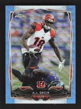 2014 Topps Chrome #45 Blue Wave Refractor A.J. Green Cincinnati Bengals