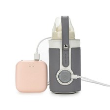 Portable USB Baby Bottle Warmer, 3 Temperature Adjustable for Car Travel and ...