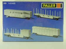 Faller 140466 HO Fair Transport Set 3-Trailers & 1-Crew Wagon Plastic Kit