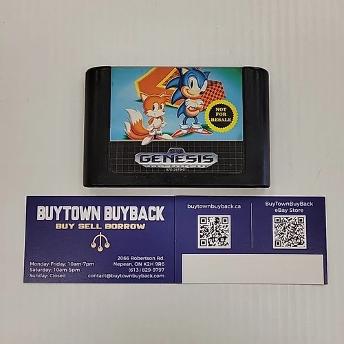 Sonic the Hedgehog 2 - Not For Resale (Sega Genesis, 1992) Cartridge Only