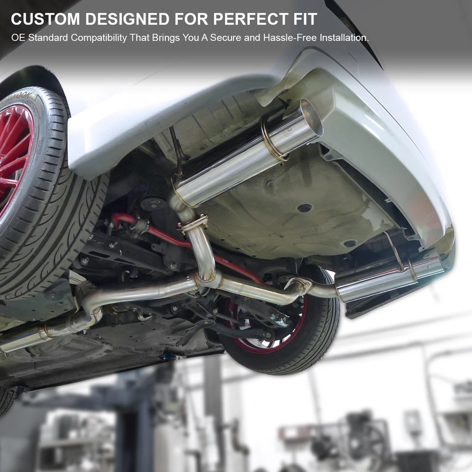 Fits 2008-2014 Subaru Impreza WRX STI Sedan SS Dual Tip Catback Exhaust System Foto 3 de 4