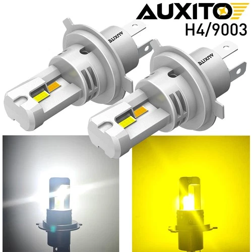 AUXITO 30000LM 9003 H4 LED Headlight High Low Beam Dual Color Yellow&White 2PCS