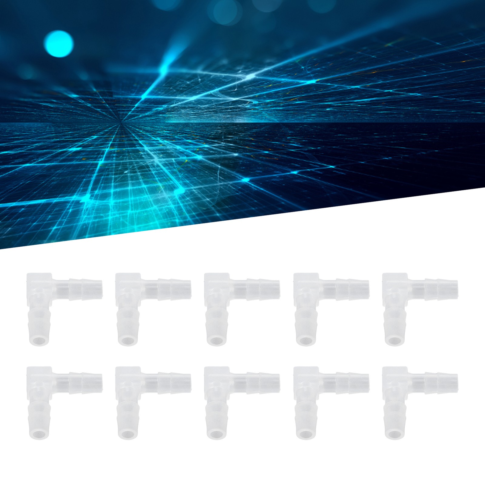 10Pcs Elbow Hose Barb Fitting 90 Degree Equal Barbed Joint Adapter L Shape❀