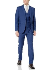 Men's Suit Classic Fit 3-Piece (Jacket, Vets, Trousers) Vested Suit Set