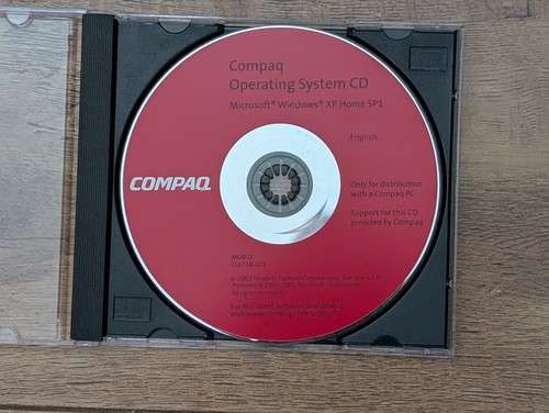 Microsoft Windows XP Home SP1 Install CD Disc operating system - Compaq - Picture 2 of 2