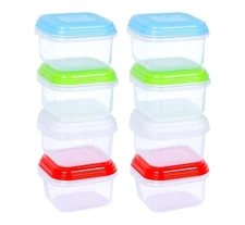 ARSUK Baby Food Containers 4oz/120ml - Baby Snack Containers - Reusable Small Fr