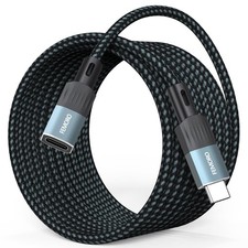 USB C Extension Cable 15Ft Long, 10Gbps Data Transfer/60W 15 Feet, Grey