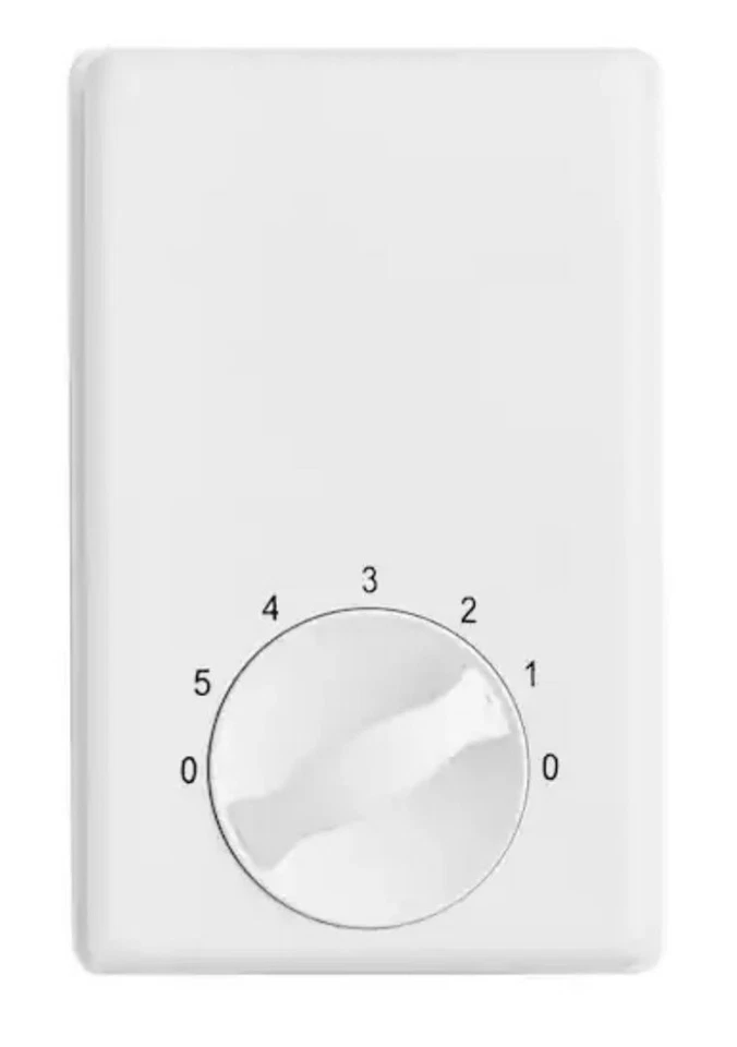 55 Inch Brushed White Ceiling Fan with Wall Control 5 Speed 55.1 W x 18.3 H - Image 2 of 3