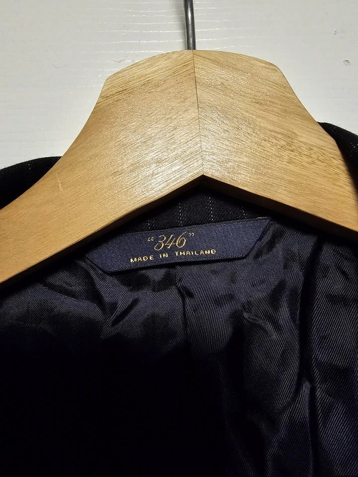 BROOKS BROTHERS 346 Suit Men's 38R Wool (97%) Stretch Black 2 PIece 32x31 Pants - Image 3 of 4