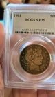 PCGS VF35 1901 BARBER HALF DOLLAR