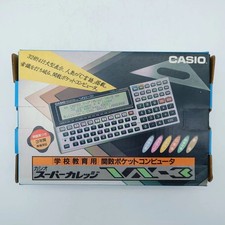 CASIO Super College VX-3 Pocket Computer Box Manuals Stored Japan