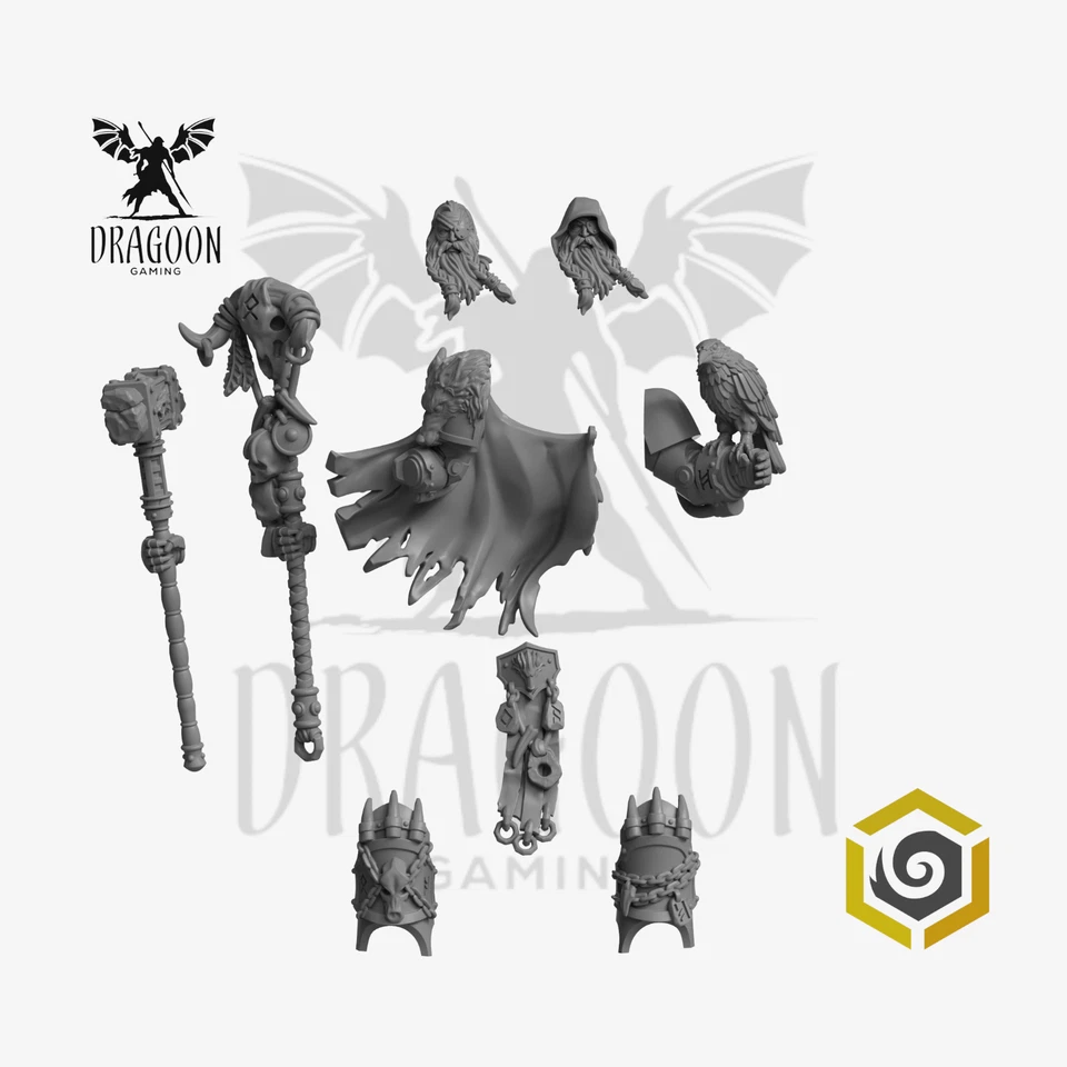 GREYTIDE STUDIOS Primal Hounds Terminator Hero Conversion Kit for 28mm Space Knights