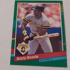1991 Donruss Barry Bonds Pittsburgh Pirates Baseball #495 2 Blue Stripes SP