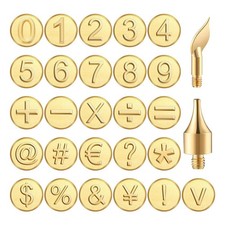 28 Pieces Wood Burning Tip Number wood burning Tool number and Symbol Set