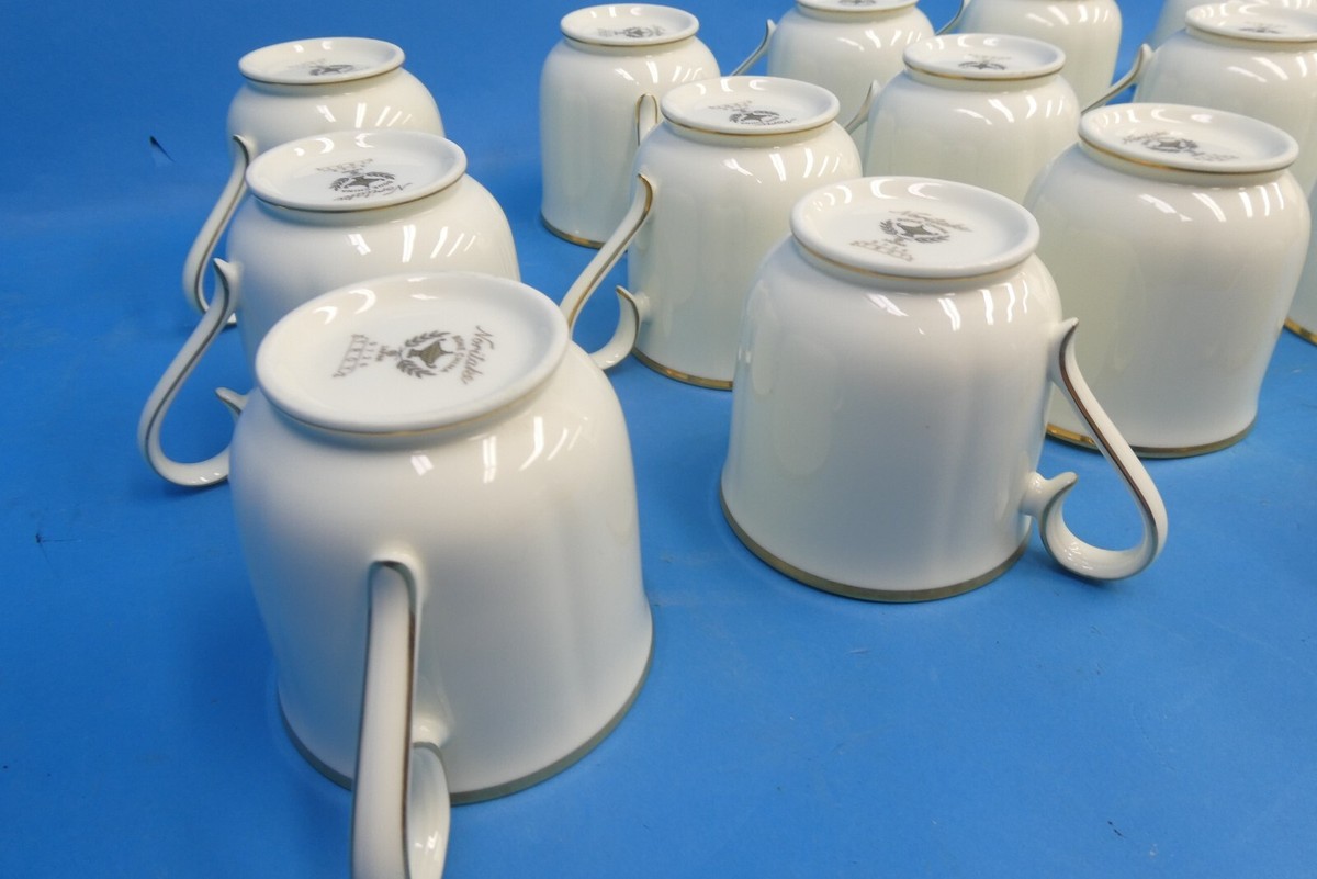 Set of Vintage White Gold Rim Noritake Bone China Japan 9726 Troy