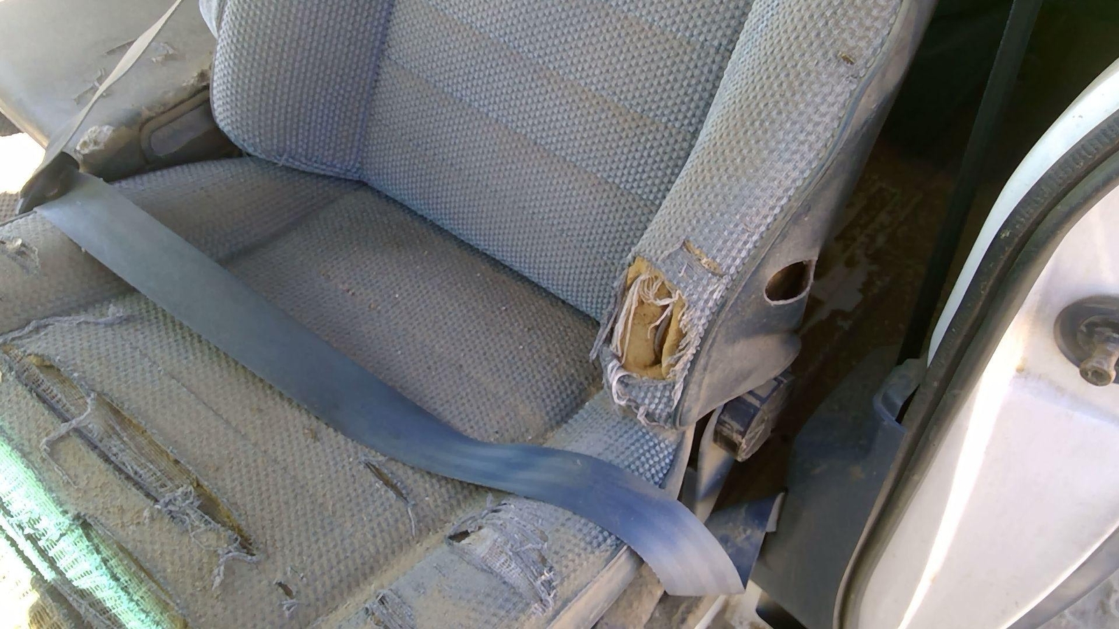 92 Chevy Astro Van Driver Left Front Seat Belt Retractor Oem Shoulder Blue eBay