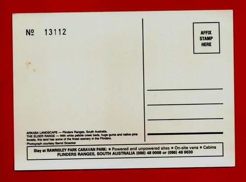 1980s FLINDERS NEWS paper postcard RAWNSLEY PARK CARAVAN PARK advertising - Imagen 2 de 2