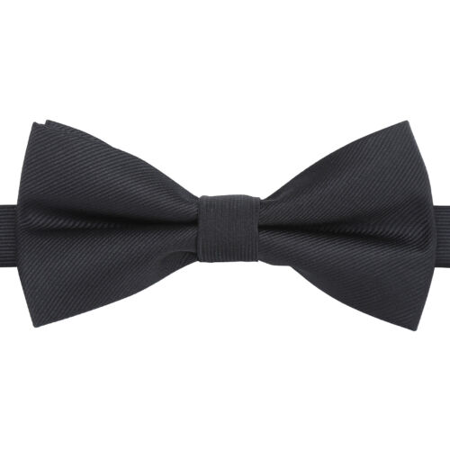 Corbata para hombre de sarga lisa formal informal ajustable preatada de DQT - Imagen 10 de 181