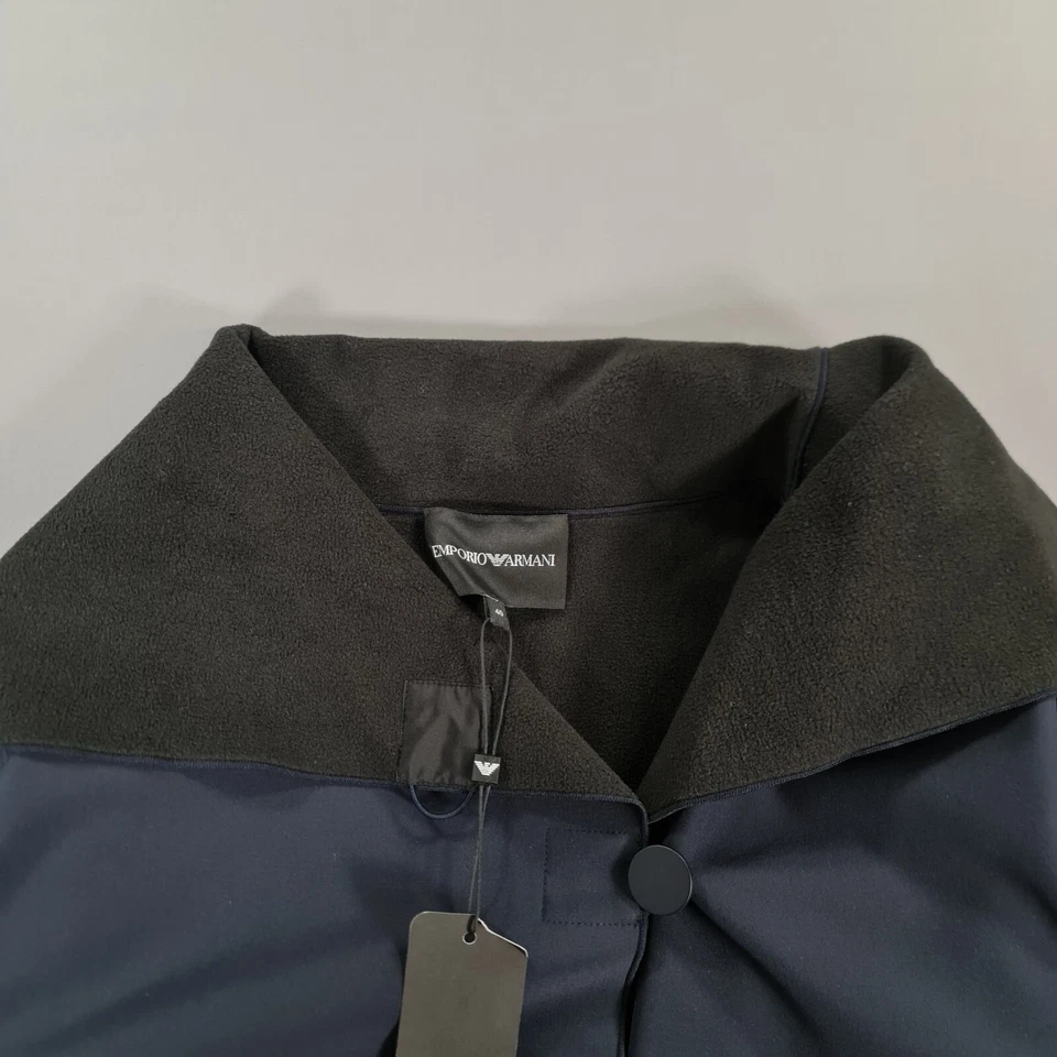 Abrigo Mujer Emporio Armani Azul Marino 40 Forrado de Vellón Elastizado Calce Relajado Chaqueta Foto 2 de 4