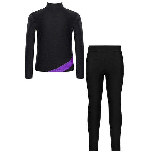 Kids Girls Outfits Stage Tracksuit Gymnastics Suit Training Clothes Sports Gym - Picture 76 of 82