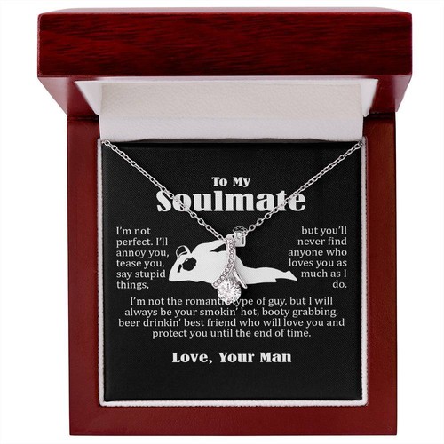 To My Soulmate Necklace, Funny Christmas Gift For Girlfriend|Wife|Soulmate, - Picture 19 of 23