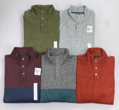 Men's Sonoma The Supersoft Fleece 1/3 Snap Sweater