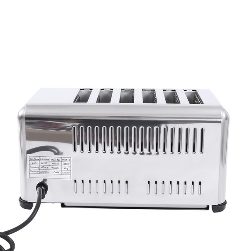 6 Slice Commercial Conveyor Toaster Stainless Steel Bread Toaster Baking Machine - Picture 11 of 21