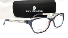 Jessica McClintock JMC 4013 Blue Laminate Cat Eye Womens Eyeglasses 49mm