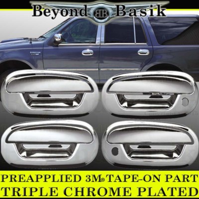 1997-2002 Ford Expedition Chrome Door Handle COVERS With Passenger Key No Keypad